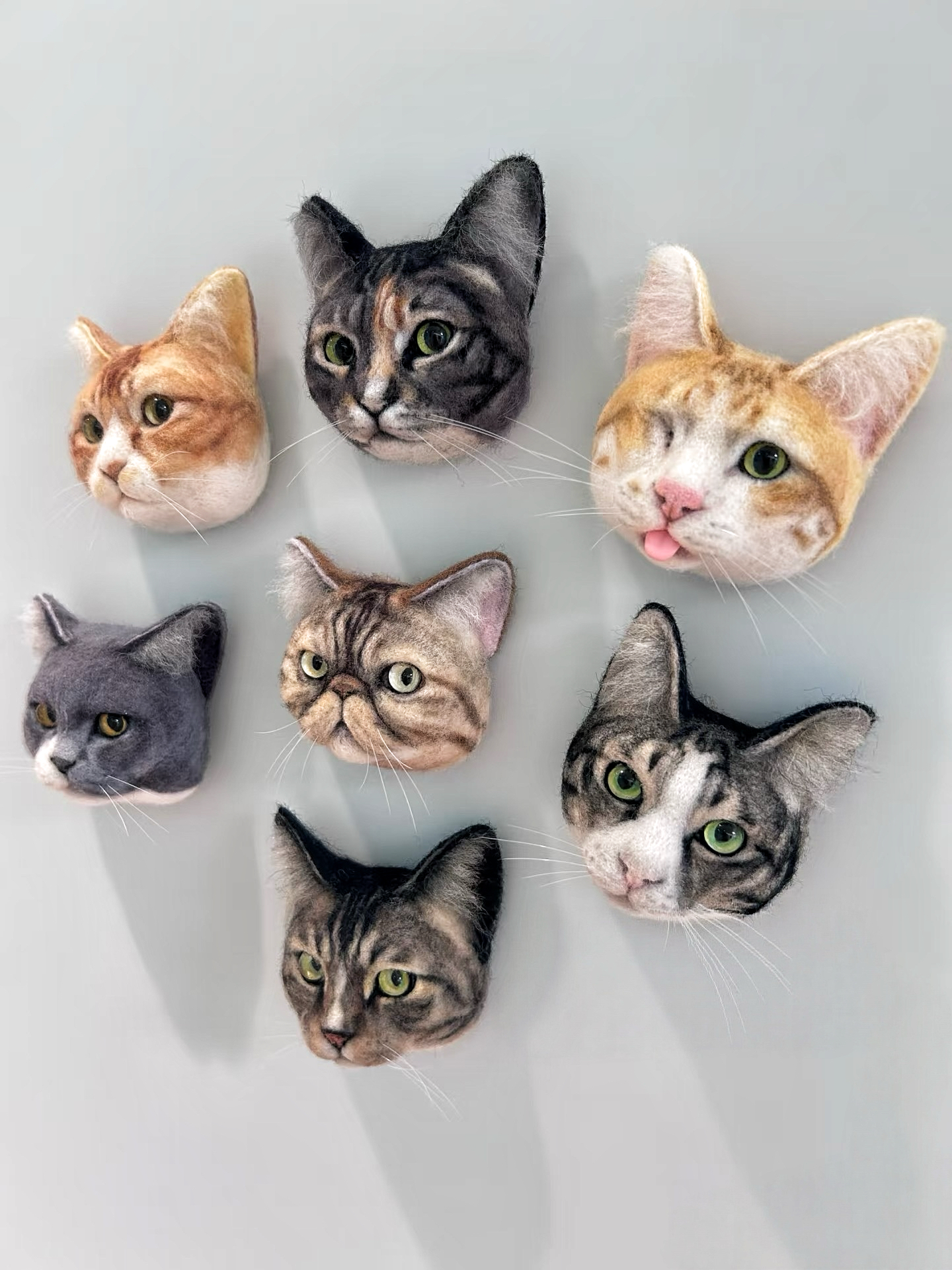 Custom felted pet decoration - fridge magnet, ornament, replica