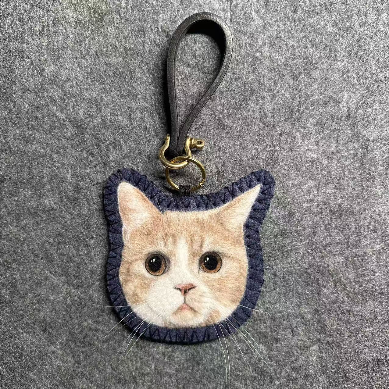 Framed needle felted pet portrait - custom wool art memorial