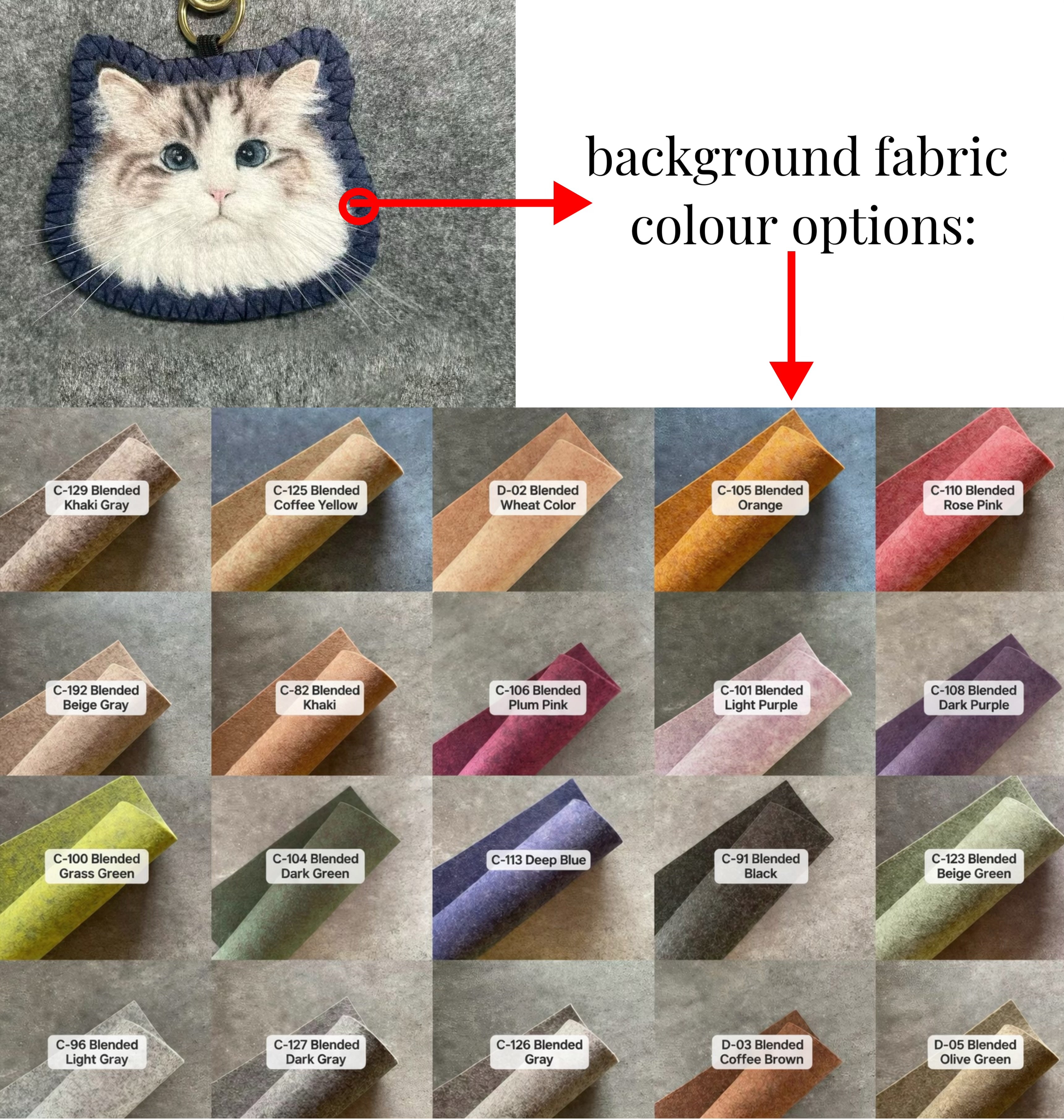 Custom 2D Felted Pet Ornament: Handcrafted Wool Decoration - Photo 3