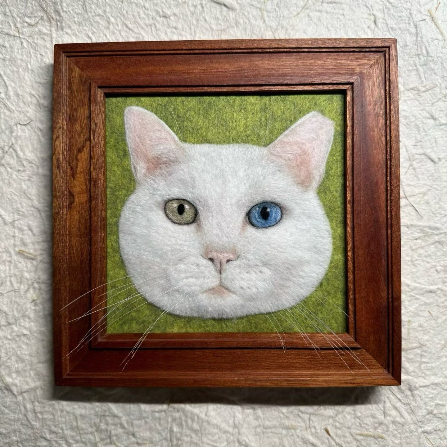 Small 2D Felted Pet Portrait in 15x15cm Wooden Frame - Photo 17
