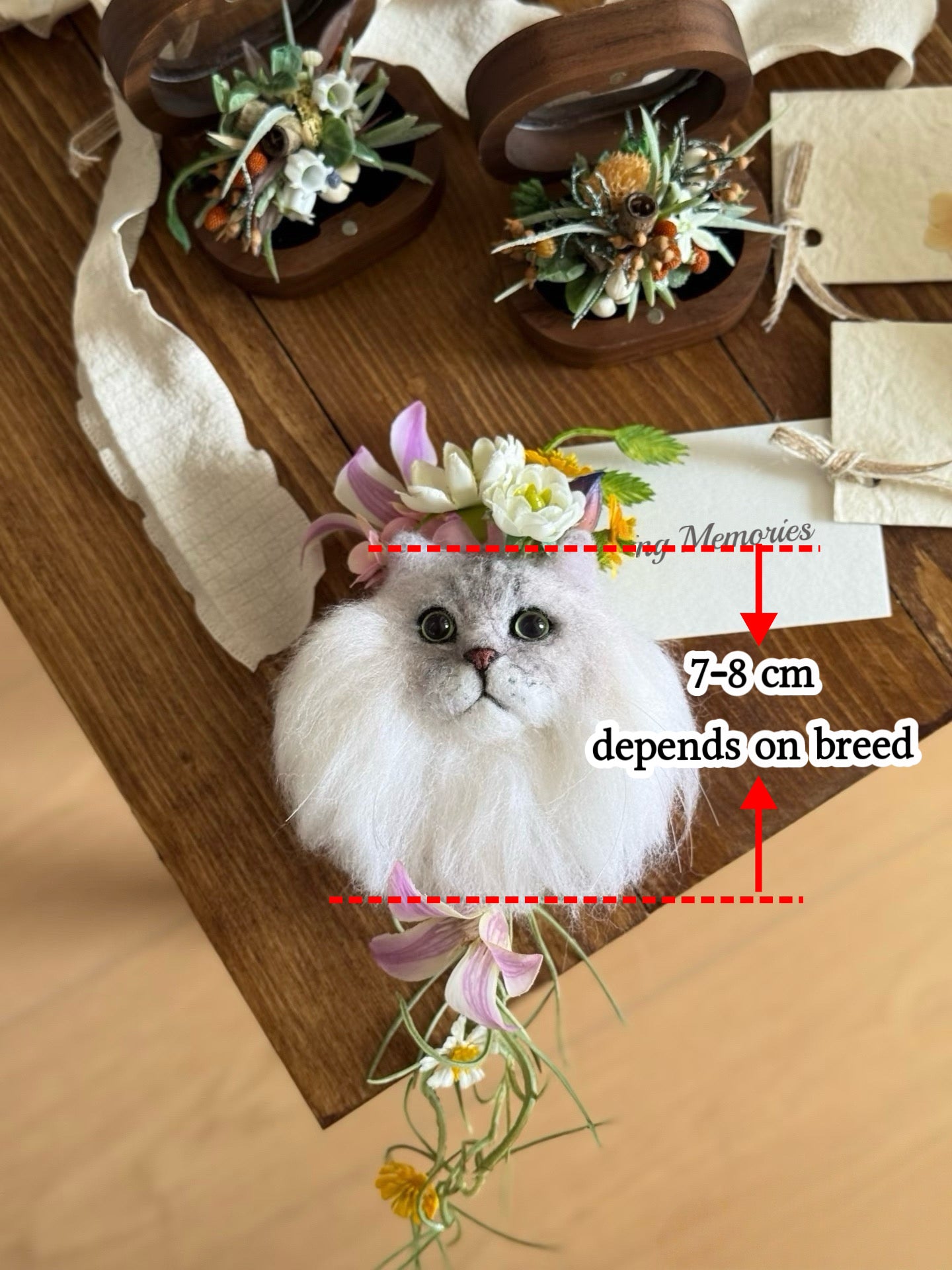 Custom 3D Felted Pet Brooch for Weddings and Events - Photo 6