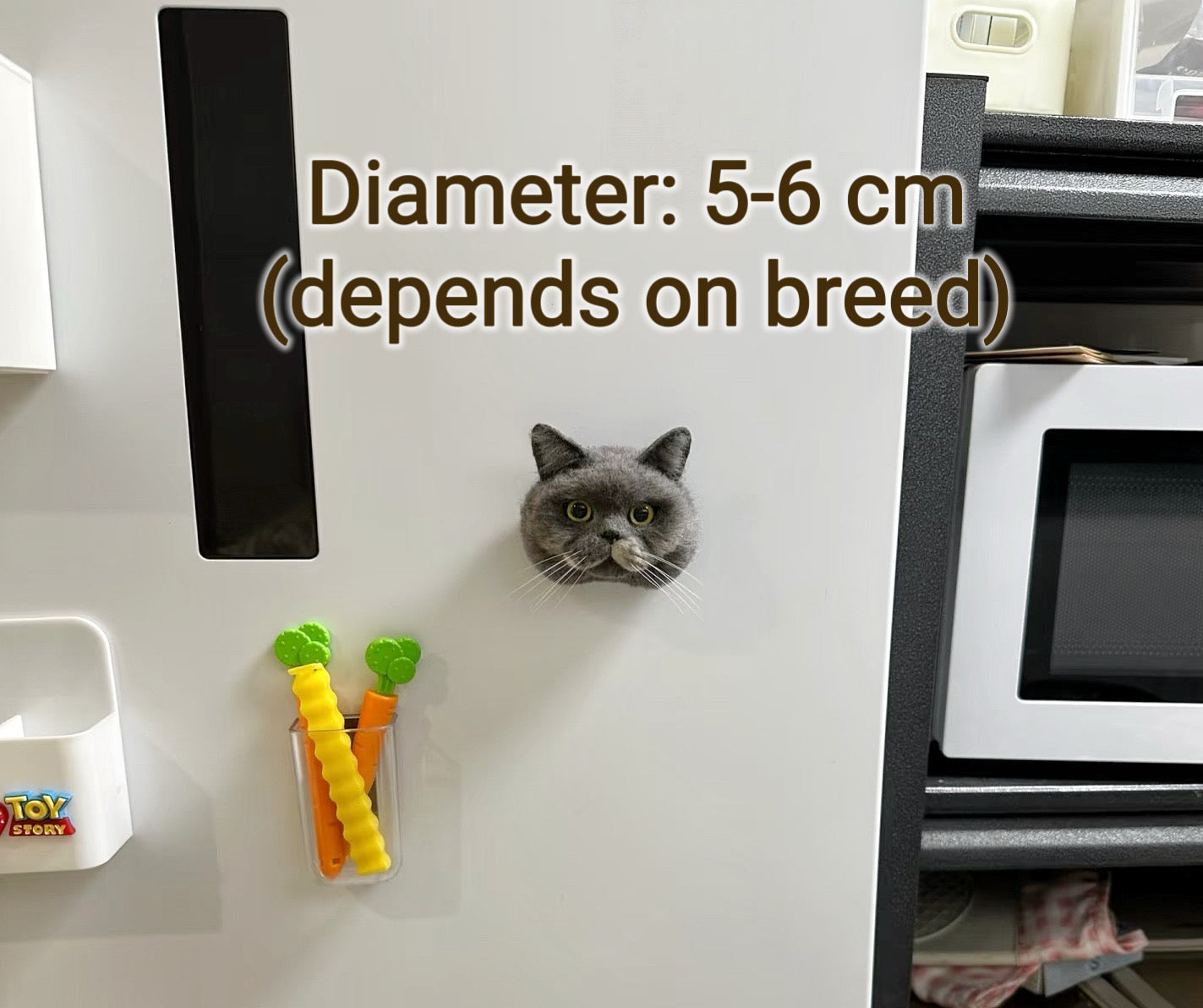 Custom 3D Felted Pet Magnet: Handcrafted Wool Fridge Art - Photo 3