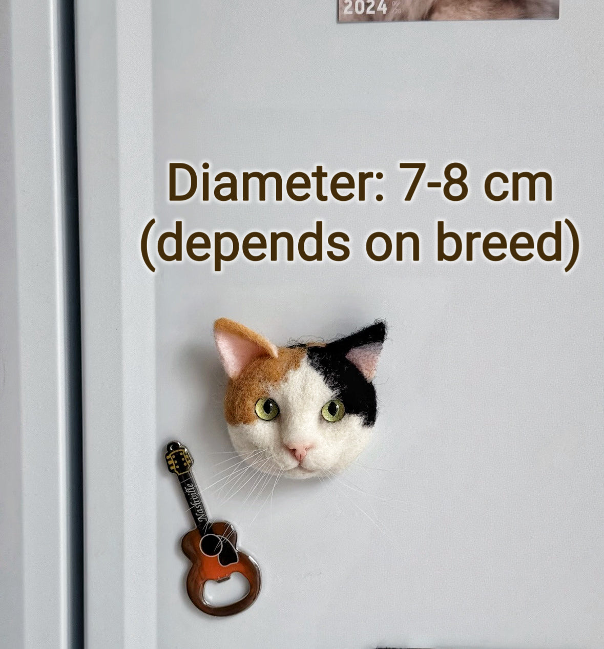Custom 3D Felted Pet Magnet: Handcrafted Wool Fridge Art - Photo 4