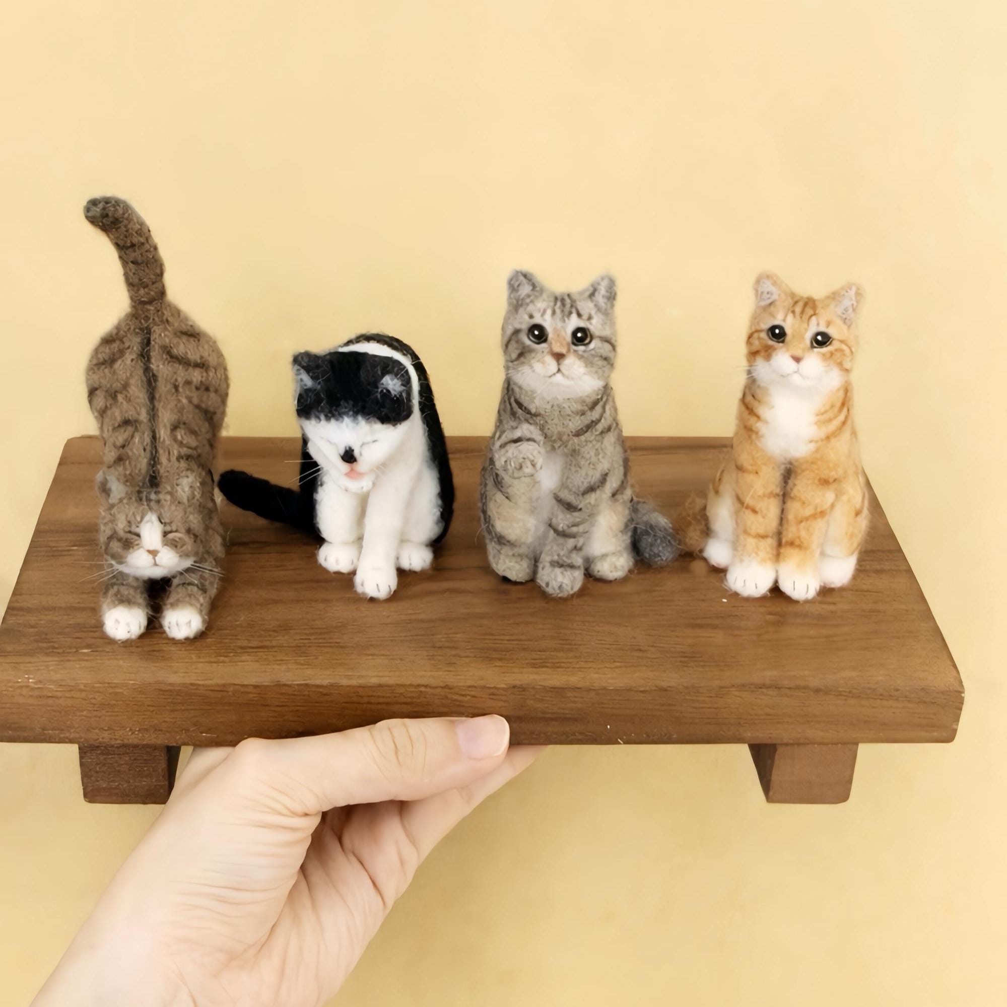Custom 3D felted pet replica sculpture figurine